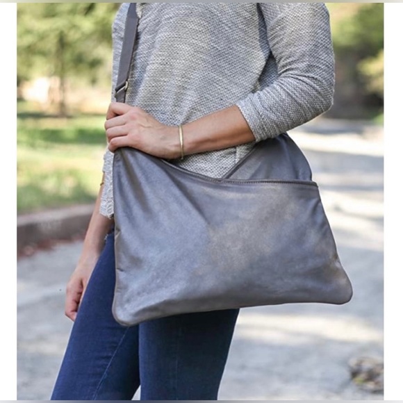 Anthropologie Lily and Lola crossbody suede leather purse - Picture 8 of 9